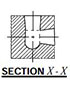 Right Angle Junction Blocks NPT Porting - Cross Section