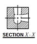 Right Angle Junction Blocks SAE Porting - Cross Section